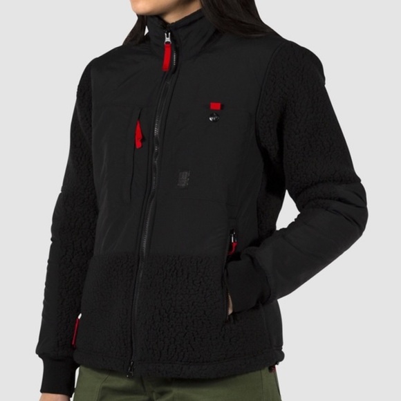Topo Designs Jackets & Blazers - Topo Designs Subalpine Polartec Black Sherpa Fleece Jacket, Size L